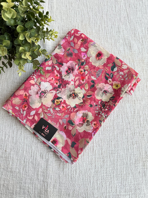 Digital printed faux georgette saree