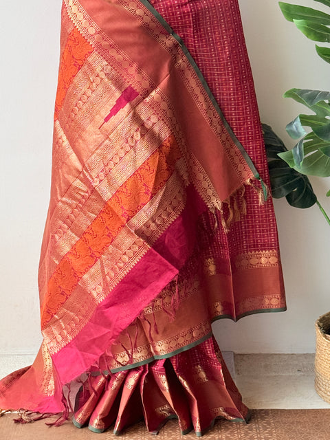 Pure handloom Silk cotton saree