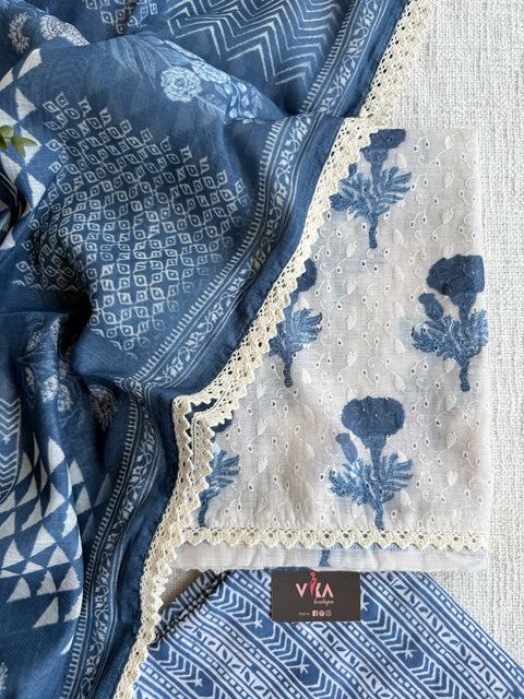Digi printed hakoba emb suit set