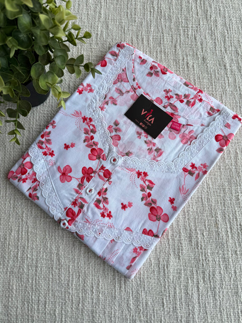 XL size printed cotton nighty