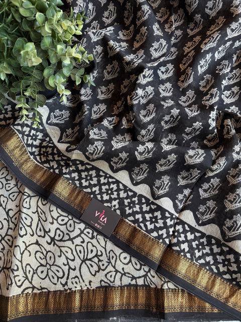 Maheswari border chanderi saree