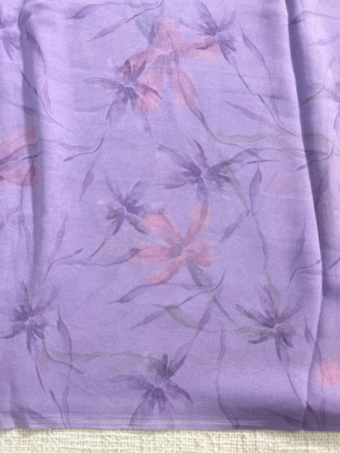 Floral printed georgette saree