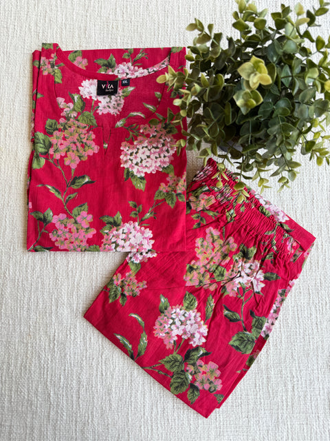 XXL size printed Co-ord Night suit