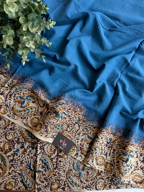 Kalamkari printed cotton saree