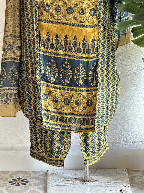 printed Pure viscose kurta pant set