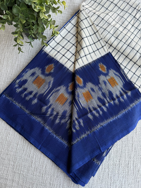 Handloom pure Ikat cotton saree