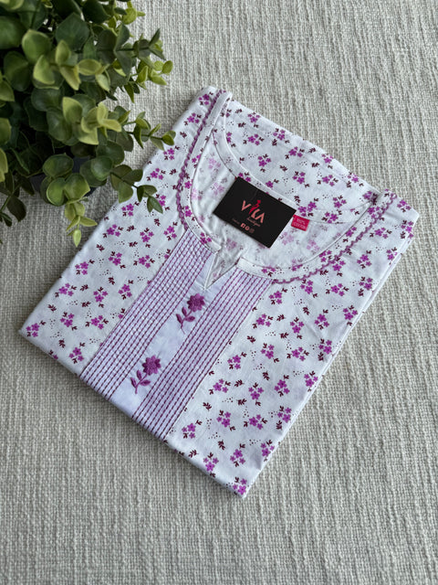 XL size printed cotton nighty