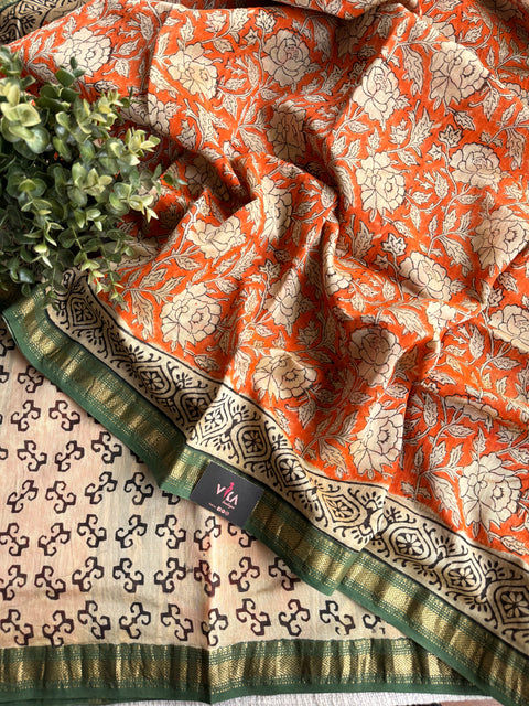 Maheswari border chanderi saree