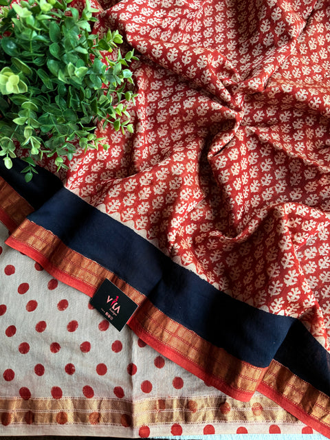 Maheswari border chanderi saree