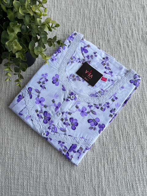 XL size printed cotton nighty