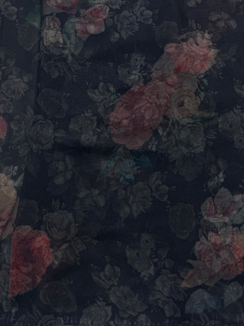 Floral printed georgette saree