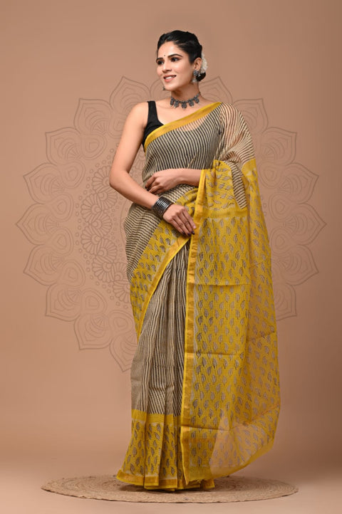 Printed kota cotton saree