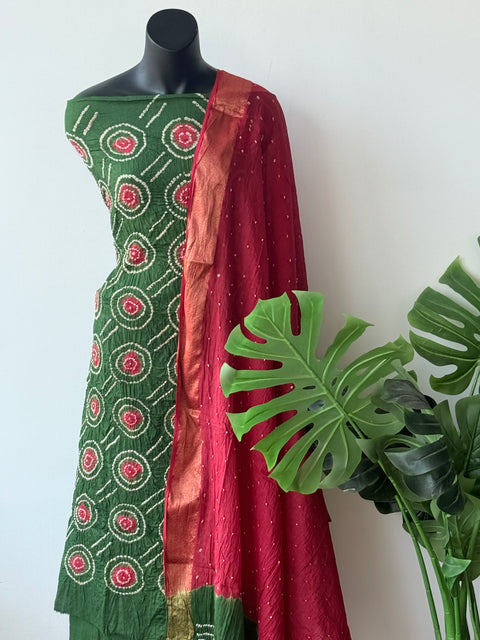 Bandhej cotton salwar material