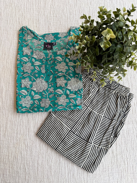 XXL size printed Co-ord Night suit