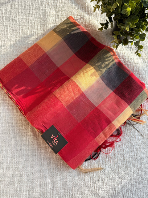 Multi-Coloured Silk Cotton Saree