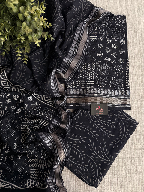 Printed cotton salwar suit material