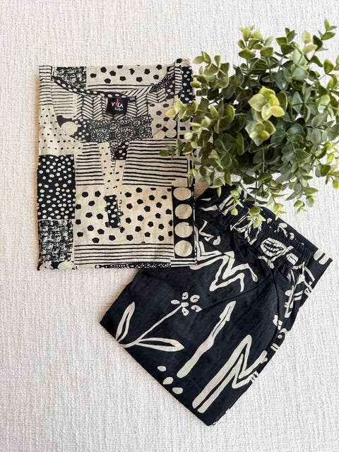 XXL size printed Co-ord Night suit