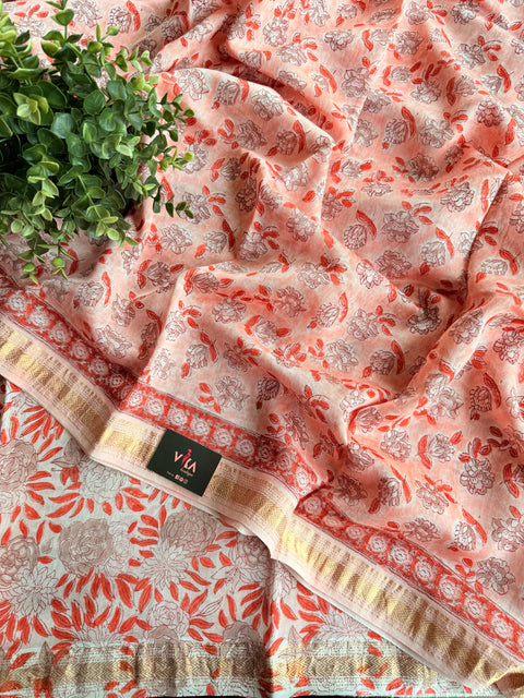 Maheswari border chanderi saree