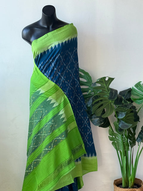 Handloom pure Ikat cotton saree