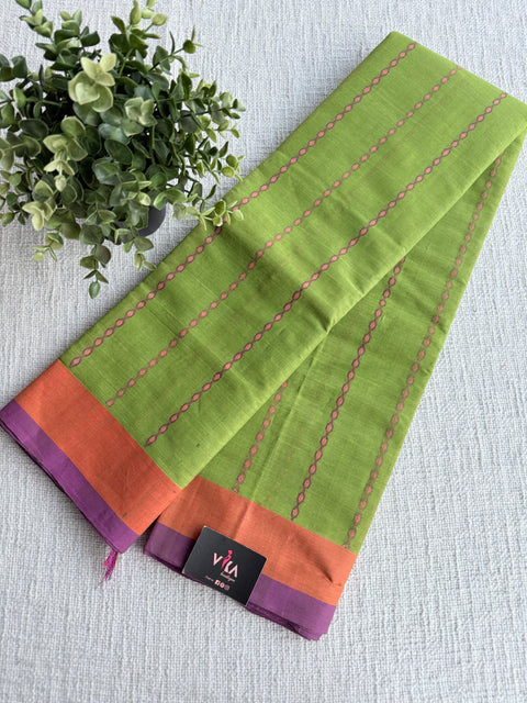 Light green chettinad Cotton saree