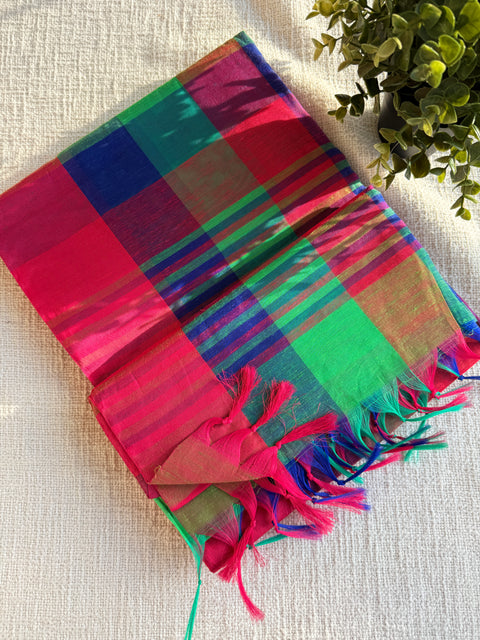 Multi-Coloured Silk Cotton Saree