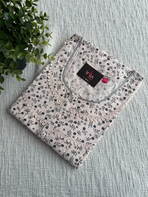 XL size printed cotton nighty