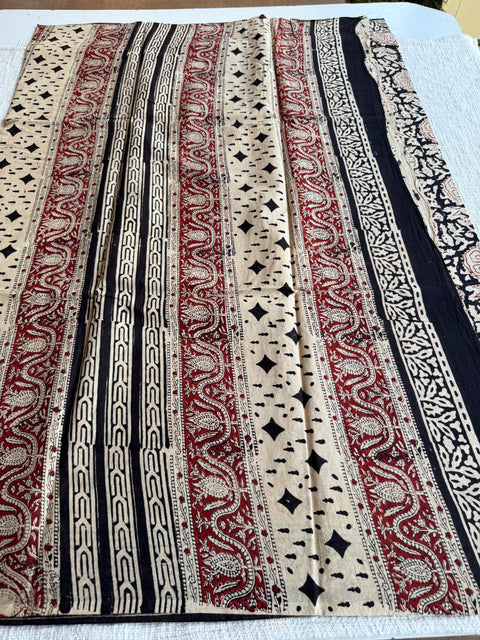 Printed mul cotton saree