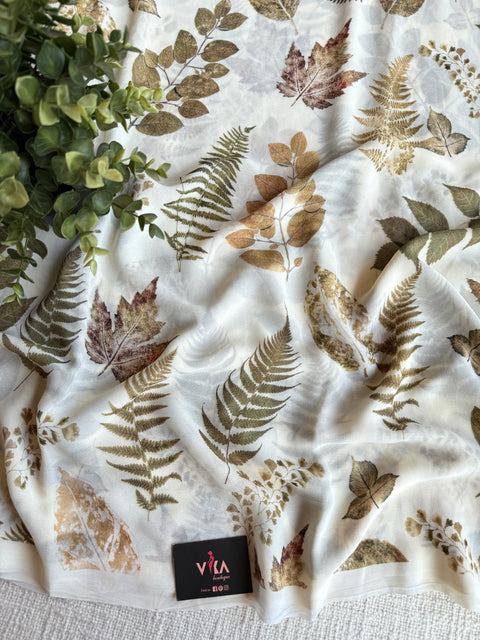 Floral printed georgette saree