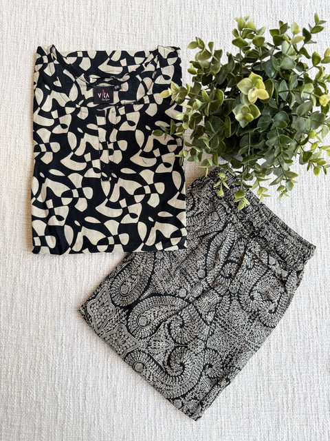 XXL size printed Co-ord Night suit