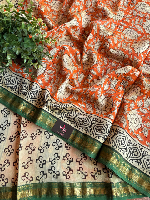 Maheswari border chanderi saree