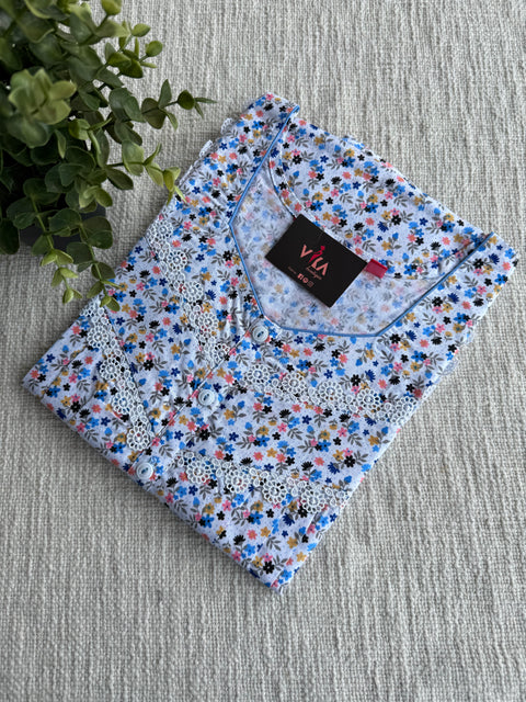 XL size printed cotton nighty
