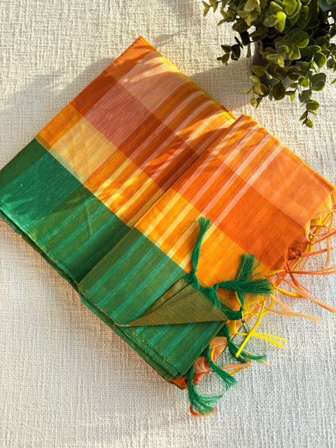 Multi-Coloured Silk Cotton Saree