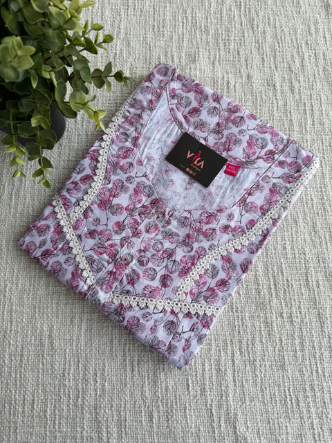 XL size printed cotton nighty