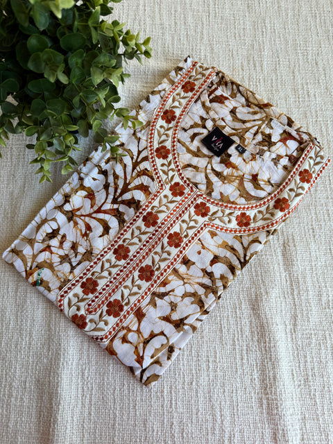 XL size Batik printed cotton nighty