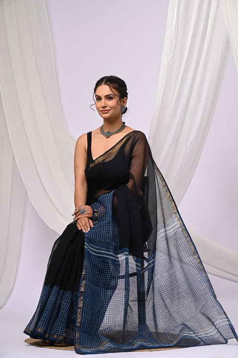 Printed kota cotton saree