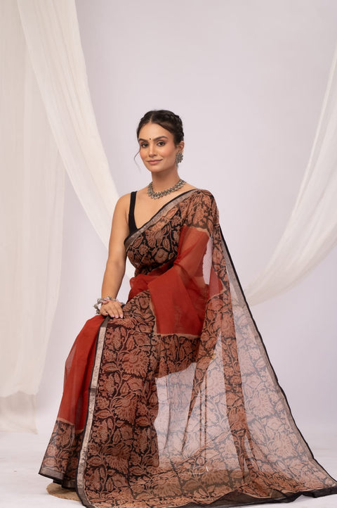 Printed kota cotton saree