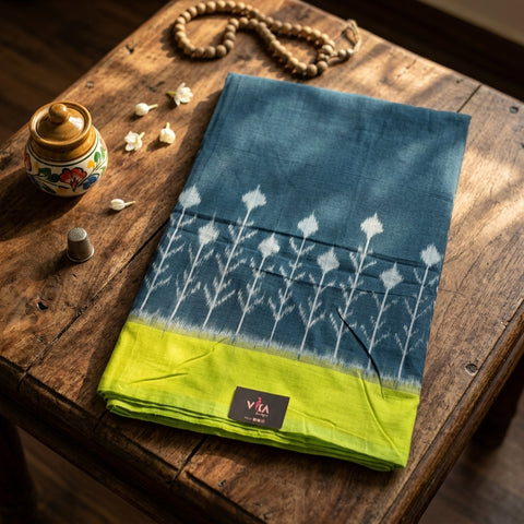 Handloom pure Ikat cotton saree