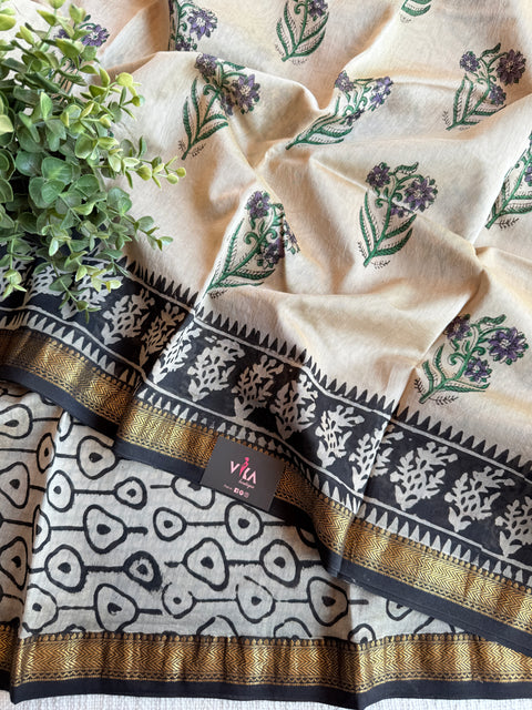 Maheswari border chanderi saree