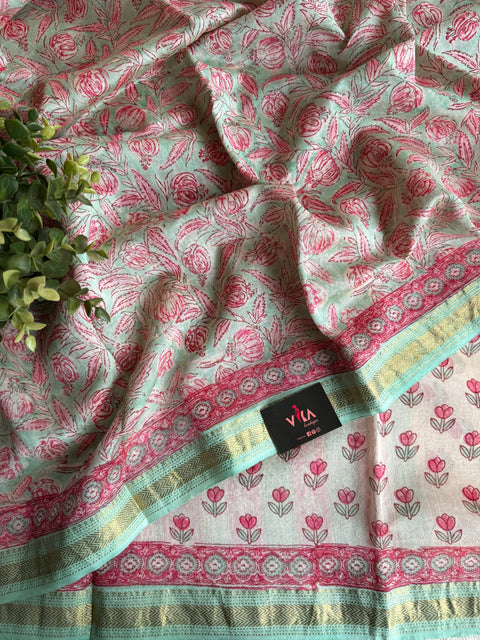 Maheswari border chanderi saree