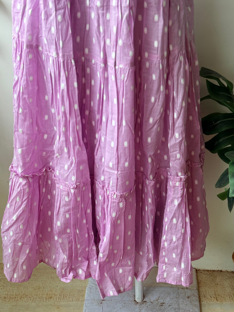 Lavender dobby layered Dress