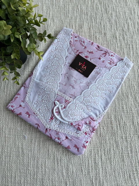 XL size printed cotton nighty