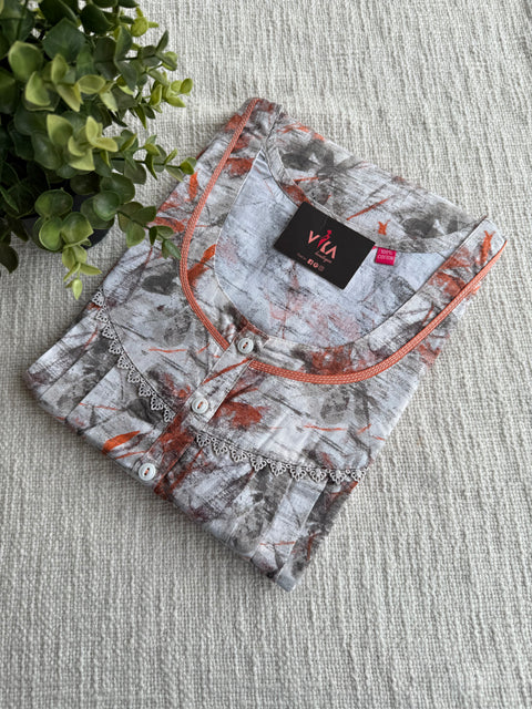 XL size printed cotton nighty