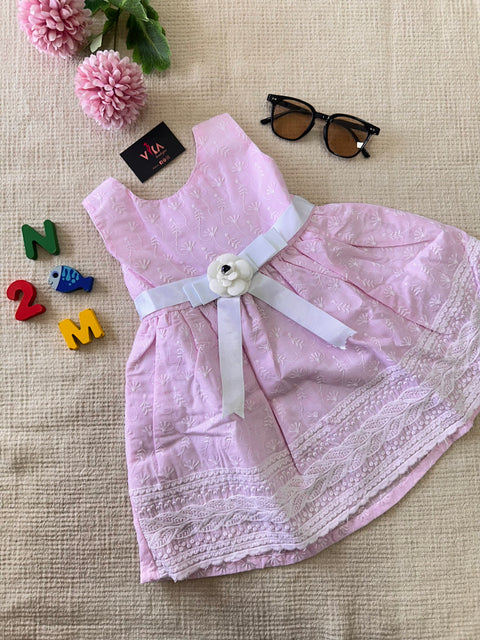 Baby Frock Age 1-3 - pastel pink