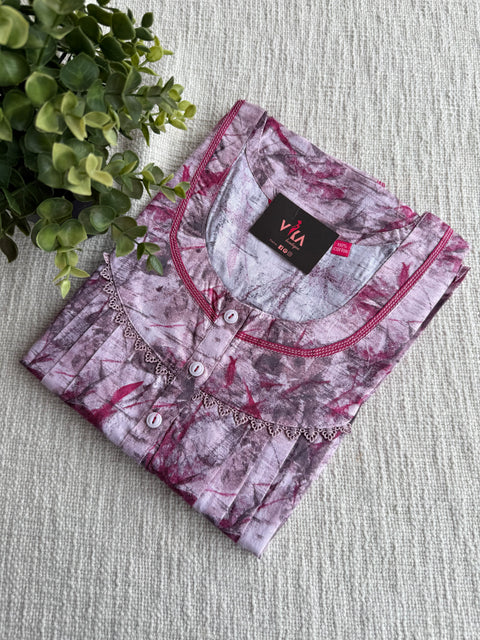 XL size printed cotton nighty