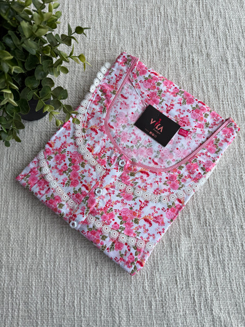XL size printed cotton nighty