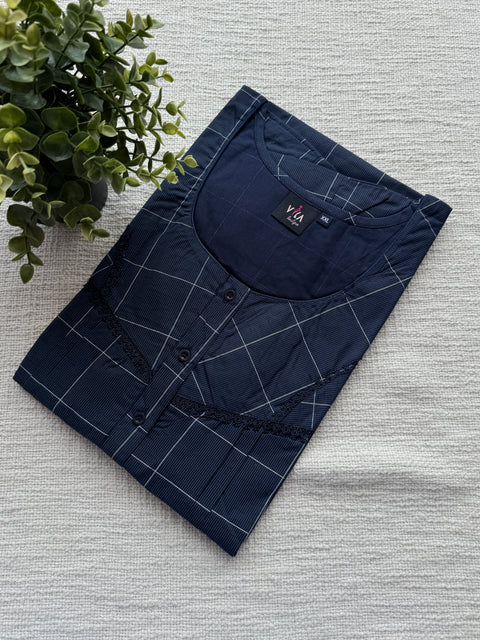XXL size Printed Italian cotton nighty