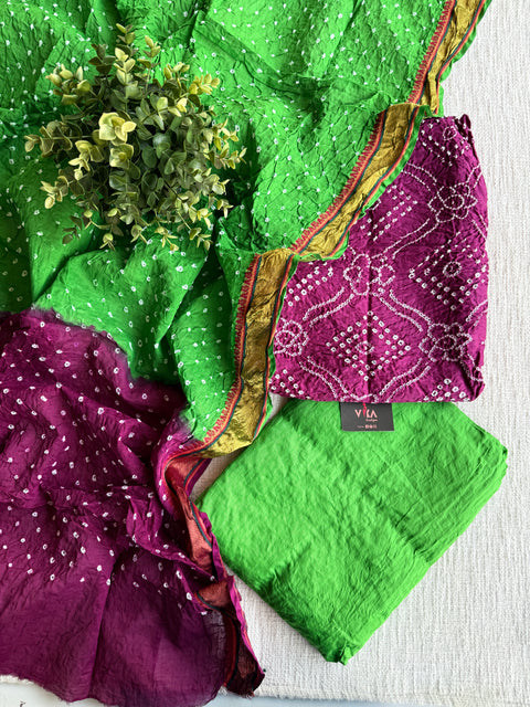 Bhandhej cotton salwar material