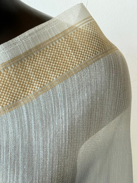 Pastel Blue weaving border tissue saree
