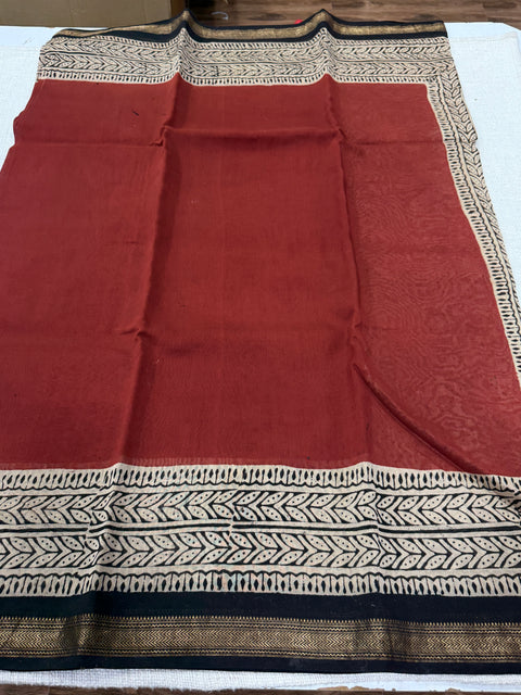 Maheswari border chanderi saree