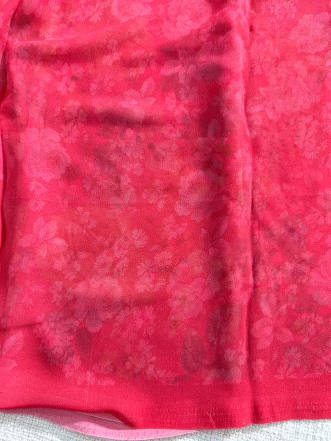 Floral printed georgette saree